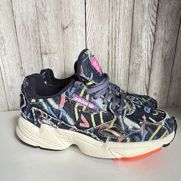 Adidas Originals Women's Denim Falcon Fashion Retro Sneakers CG6249 Sz 6.5 - Picture 13 of 16